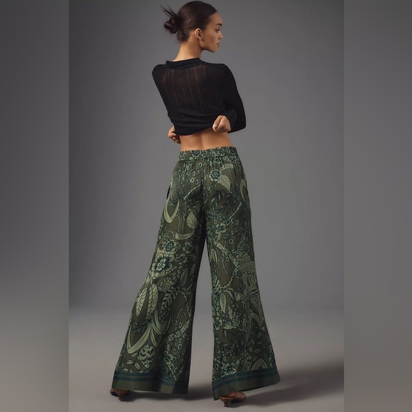 Farm Rio x Anthropologie Floral Print Wide-Leg Women’s Medium - Picture 5 of 16